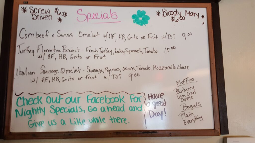 Shamrock Cafe Menu 4